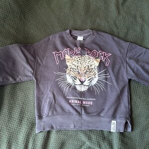 Zara Girls Cotton Pullover Sweatshirt